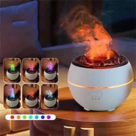 1 PCS Essential Oil Diffusers Large Room 360ml Flame Aromatherapy Diffuser for Home Bedroom for Run 24 Hours and Auto Off Big Humidifier Ultrasonic 7 Colors LED Night Light
