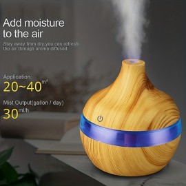 300ml Large Capacity Silent Ultrasonic Aromatherapy Atomizer Humidifier Relieve Dry Skin and Congestion Improve Sleep Quality and Air Quality  for Home Bedroom Decoration
