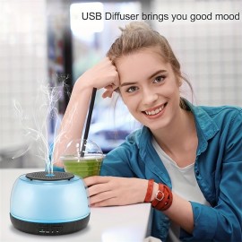 300ml Essential Oil Diffuser With USB Cable Remote Control 7-LED Color Changing Light Ultrasonic Cool Mist Mini Aromatherapy Air Humidifier For Room Home Bedroom
