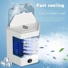 Air Cooler Fan Portable Air Conditioner Humidifier Purifier Evaporative Cooler  USB Cooling Desktop Fan For RV Bedroom Travel Office
